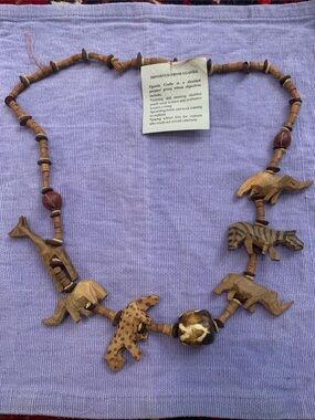 NWT Vintage 🇺🇬 Uganda Wooden Necklace